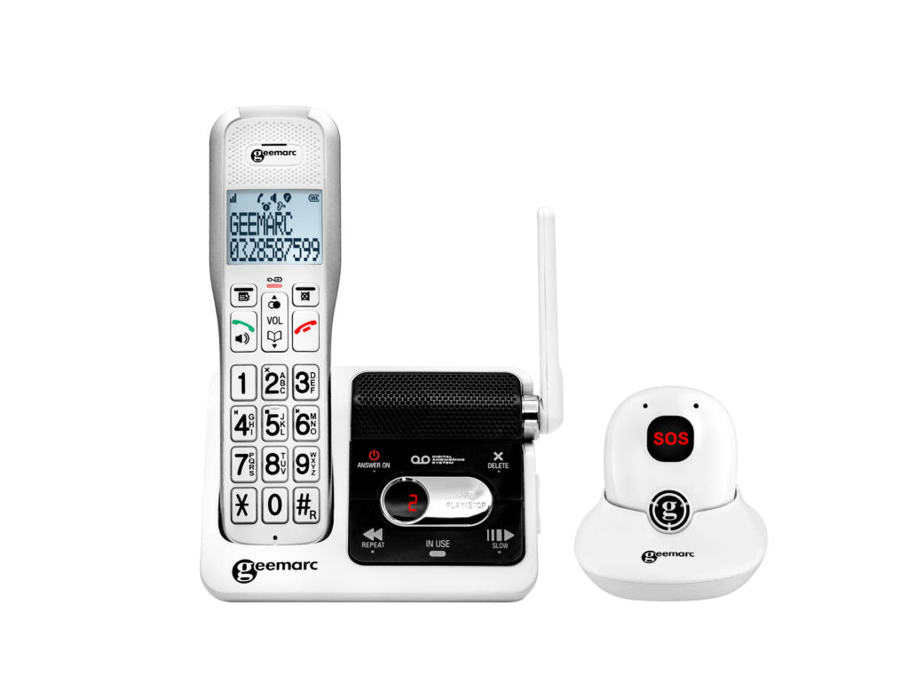 Geemarc AmpliDECT 595 SOS PRO Amplified Cordless Telephone and Pendant