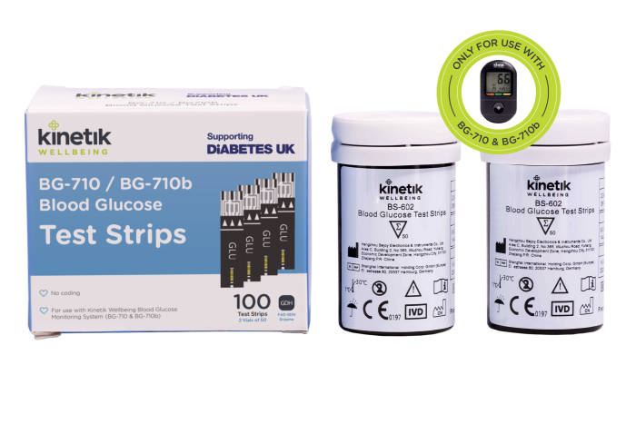 Blood Glucose Test Strips – Pack of 100 for BG-710 & BG-710b