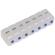 Deluxe Weekday Pill Dispenser with Push Button Release