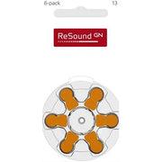 GN ReSound Hearing Aid Batteries Size 13 - 10 Pack (60 Cells)
