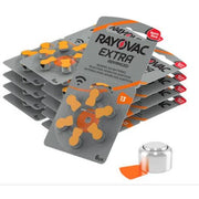 Hearing Aid Batteries Size 13 Rayovac Extra - 10 Pack (60 Cells)