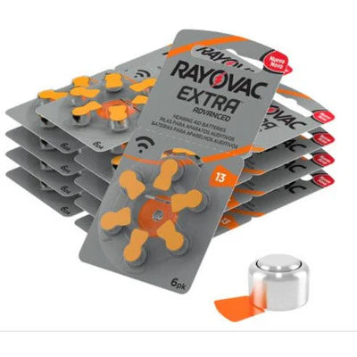 Hearing Aid Batteries Size 13 Rayovac Extra - 10 Pack (60 Cells)
