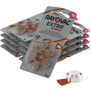 Hearing Aid Batteries Size 312 Rayovac Extra - 10 Pack (60 Cells)